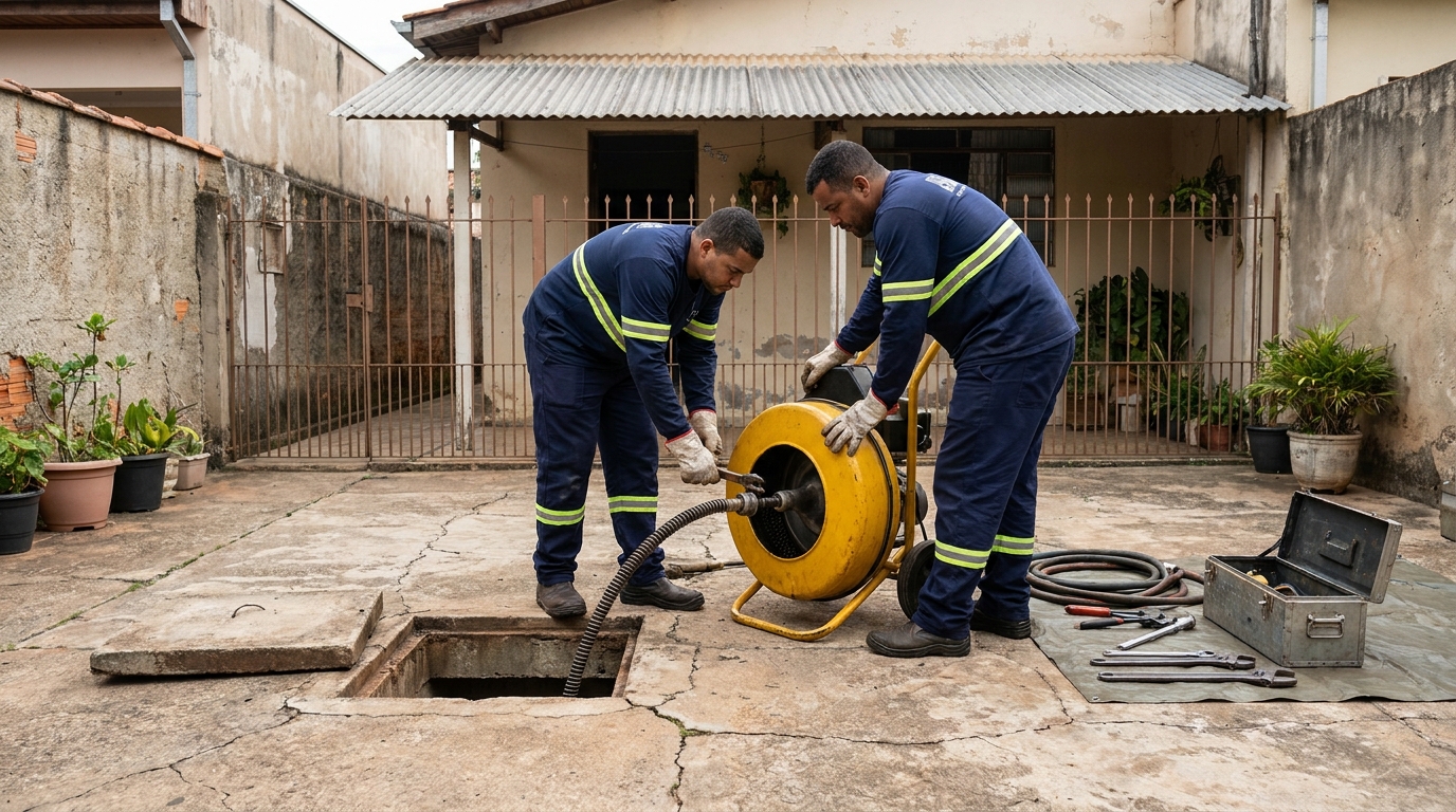 Desentupimento de esgoto em Jaraguá do Sul‑SC