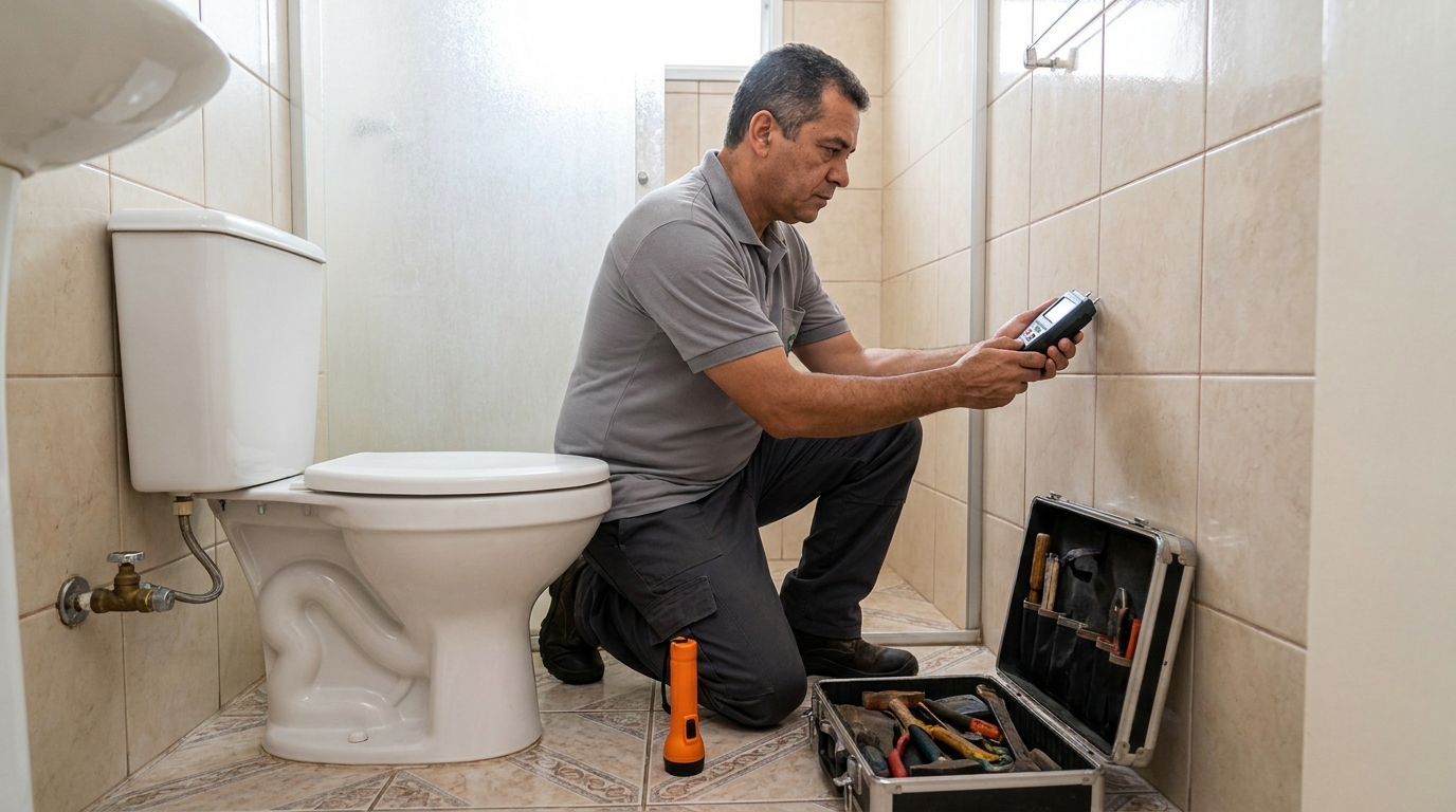 Técnico de caça vazamento com detector em Jaraguá do Sul‑SC